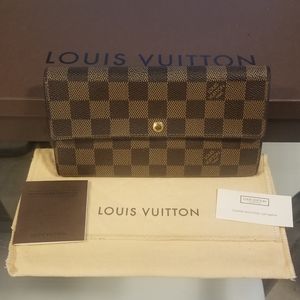 💯Authentic LV Sarah Wallet - Damier Ebene